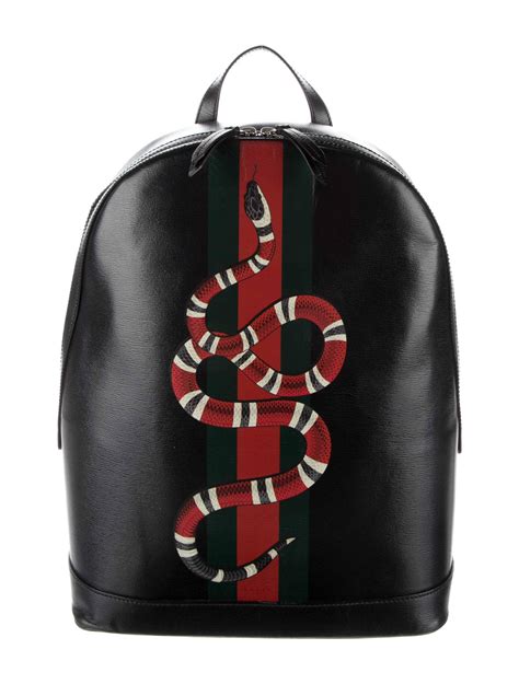 gucci kingsnake backpack black|Gucci Kingsnake Drawstring Backpack .